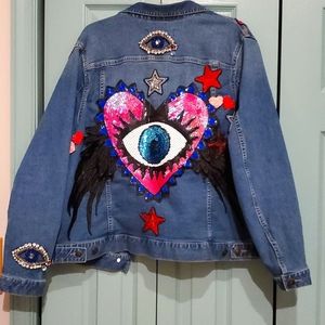 Heart/Eye Jean Jacket